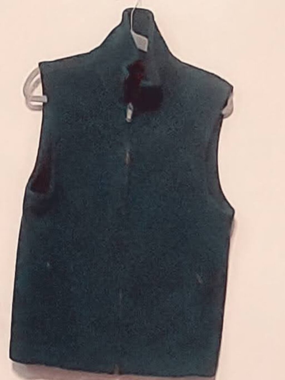 Banana Republic Mens Green Vest with Gray linning Full Zip SzM Winter Snow